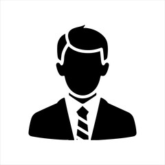 Man profile picture icon silhouette vector illustration design on white background.