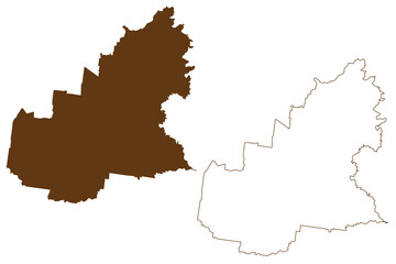 Toowoomba Region (Commonwealth of Australia, Queensland state) map vector illustration, scribble sketch Toowoomba map