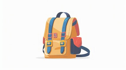 Naklejka premium Colorful Backpack Illustration - Travel & Adventure