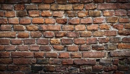 Fototapeta premium Older wall background with stained worn bricks