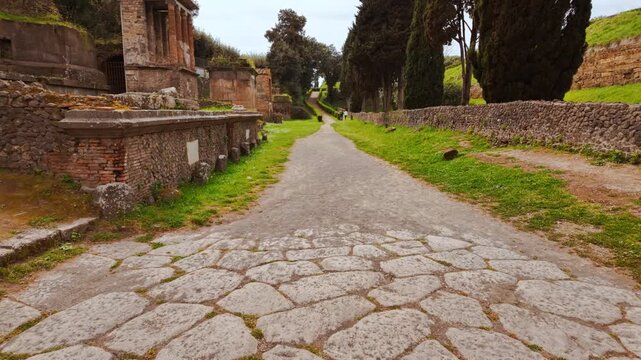 Necropolis of Nocera Gate (Necropoli di Porta Nocera), Pompeii, Naples, Campania, Italy, an ancient Roman city buried by Vesuvius in 79 AD