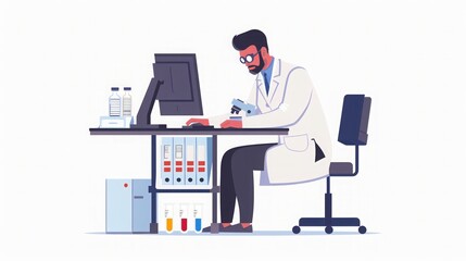 Scientist Working in a Laboratory: Research and Innovation