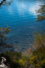 Traful Lake in Traful Village in Argentina mountains Patagonia as a part of siete lagos route
