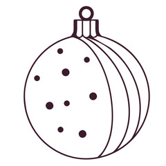 Three polka dot Christmas ornaments, one larger than the other two