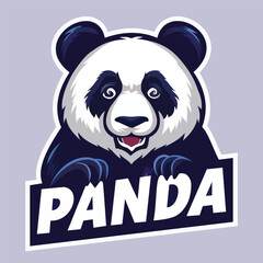 A cartoon of a panda mascot logo