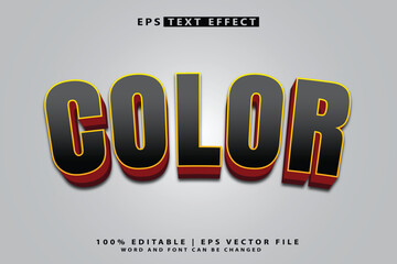 vector stylish color font text effect editable template