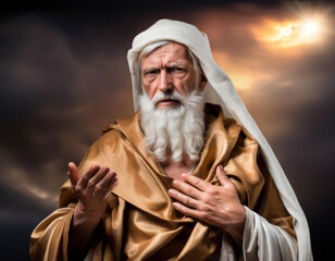 Fototapeta premium Prophet Elijah the man who went to heaven without experiencing death