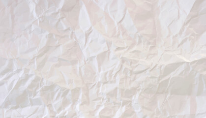 White crumpled paper texture background. Close-up image.