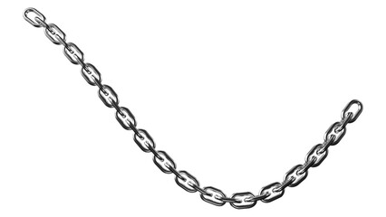 3d metal chain rendre with transparent background saved as PNG .
