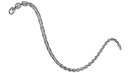 3d metal chain rendre with transparent background saved as PNG .
