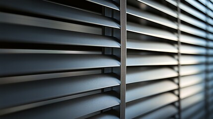 closed store. Steel blinds. office window blinds. surface ribbed.