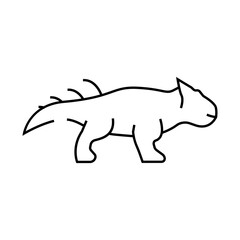 leptoceratops dinosaur line icon vector. leptoceratops dinosaur sign. isolated contour symbol black illustration
