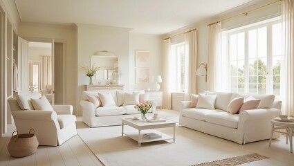 Fototapeta premium modern living room,bright room