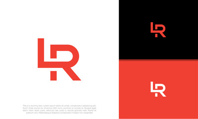 Fototapeta premium Initials LR logo design. Initial Letter Logo. Innovative high tech logo template. 