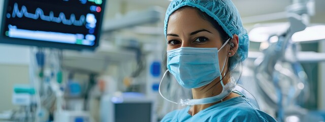 female nurse anesthetist. Selective focus