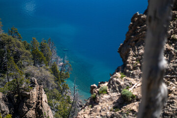Traful Lake in Traful Village in Argentina mountains Patagonia as a part of siete lagos route