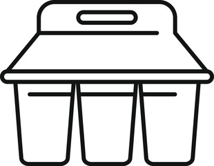 Ice cube tray with handle for freezing water in the freezer