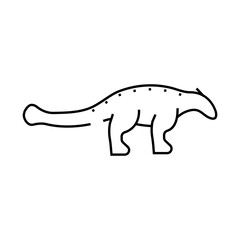 ankylosaurus dinosaur line icon vector. ankylosaurus dinosaur sign. isolated contour symbol black illustration