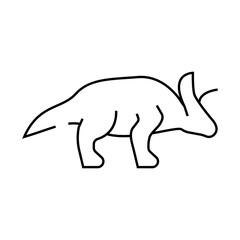 arrhinoceratops dinosaur line icon vector. arrhinoceratops dinosaur sign. isolated contour symbol black illustration