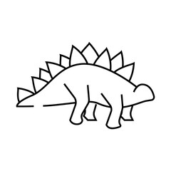 stegosaurus dinosaur line icon vector. stegosaurus dinosaur sign. isolated contour symbol black illustration
