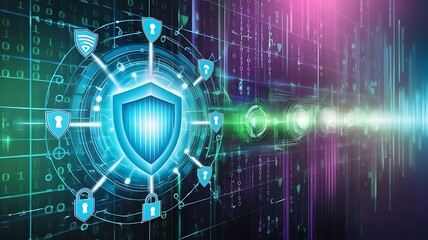 A high-contrast, abstract grid composition featuring intricate ,data and communication digital design .