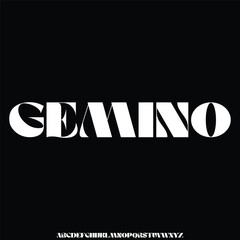 unique and elegant font vector type set