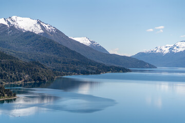 Traful Lake in Traful Village in Argentina mountains Patagonia as a part of siete lagos route
