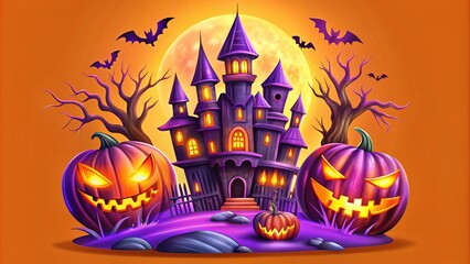 Halloween Celebration Background Design illustration