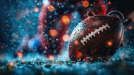 Dynamic football player in action with vibrant colors