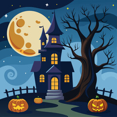 Halloween background happy Halloween vector design template