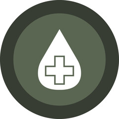 Blood Donation Glyph Circle Icon