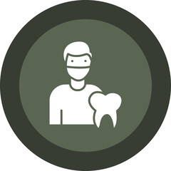 Dentist Glyph Circle Icon