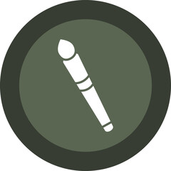 Brush Glyph Circle Icon
