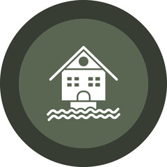 Resort Glyph Circle Icon