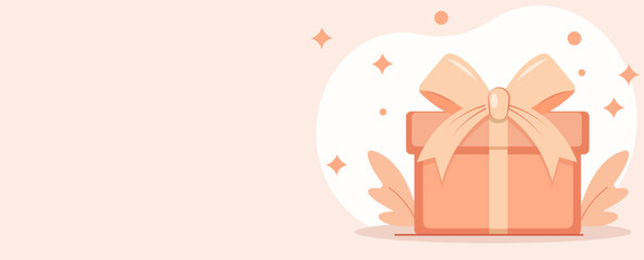 gift box banner web template 