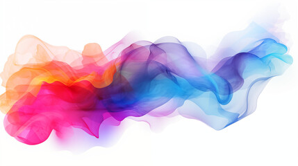 A vibrant wave of colorful smoke-like patterns flowing gracefully.