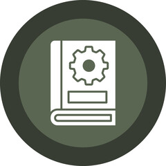 Handbook Glyph Circle Icon