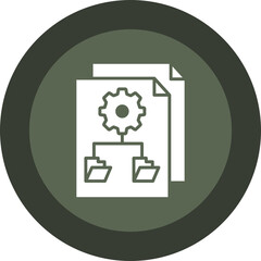 File Management Glyph Circle Icon