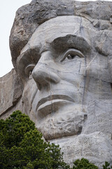 Obraz premium Mount Rushmore National Monument in South Dakota close up President Lincoln
