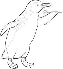 Penguin Darts Dart Animal Vector Graphic Art Illustration
