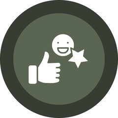 Product Review Glyph Circle Icon