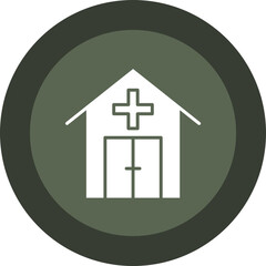 Emergency Room Glyph Circle Icon