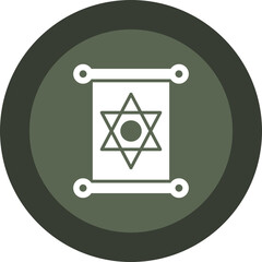 Jewish Glyph Circle Icon