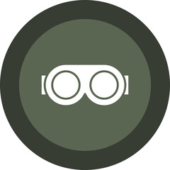 Goggle Glyph Circle Icon