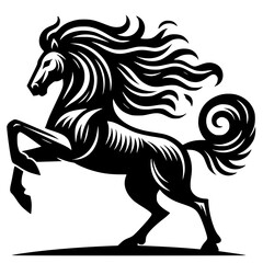 Black horse silhouette