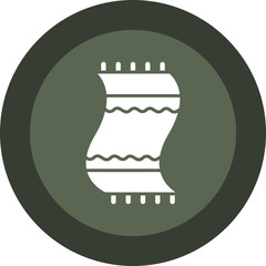 Beach towel Glyph Circle Icon