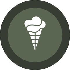 Ice cream Glyph Circle Icon