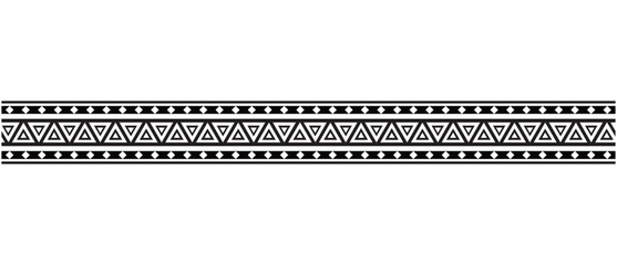 Polynesian pattern tribal tattoo border. Tribal tattoo geometric fore arm samoan band.Tattoo eps forearm samoan sleeve bracelet.Fabric seamless isolated hawaiian pattern on white background.