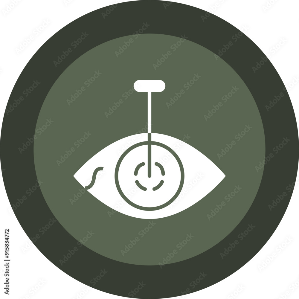 Poster Eye Surgery Glyph Circle Icon