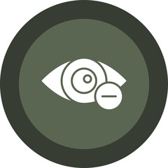 Myopia Glyph Circle Icon